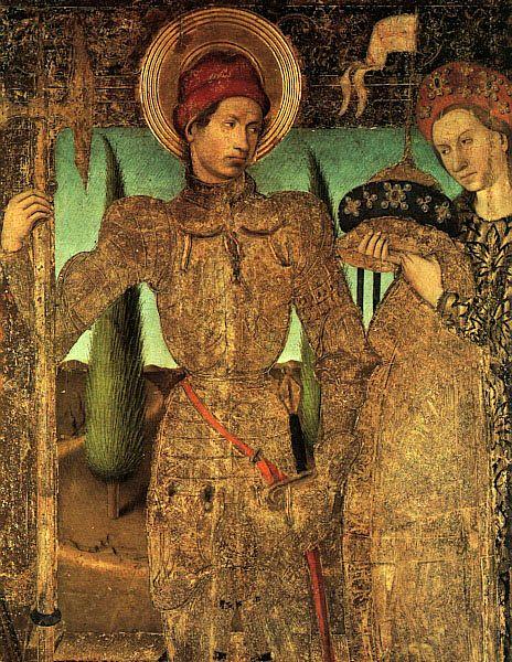 Jaime Huguet Triptych of Saint George (Detail of Saint George and the Princess) Germany oil painting art